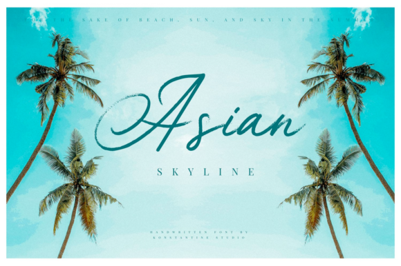 Asian Skyline: A Stunning Script Handwritten Font for Creative Designers
