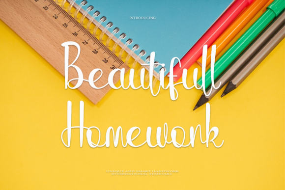 Beautifull Homework: A Script Handwritten Font for Campaign Creativity