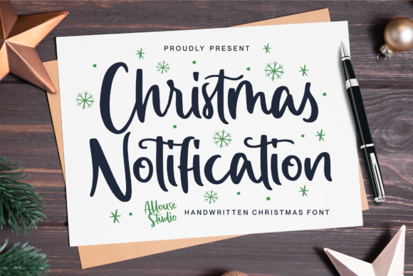 Christmas Notification: A Script Handwritten Font for Creative Crafters
