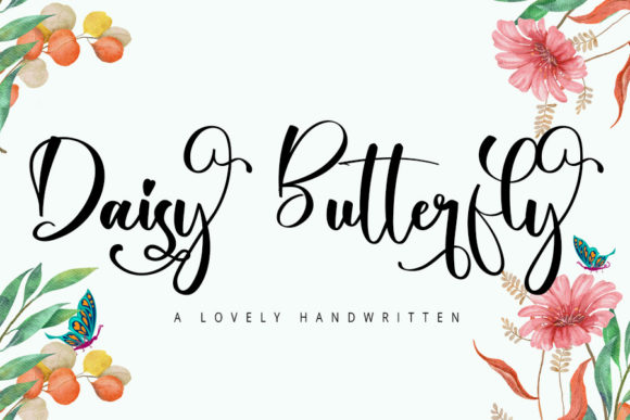 Daisy Butterfly: A Romantic Script Font for Handmade Creators