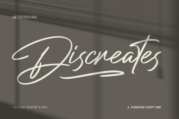 Discreates: A Script Handwritten Font for Elegant Branding