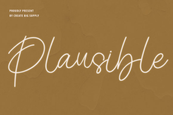 Plausible: A Script Handwritten Font for Editorial Design and Branding