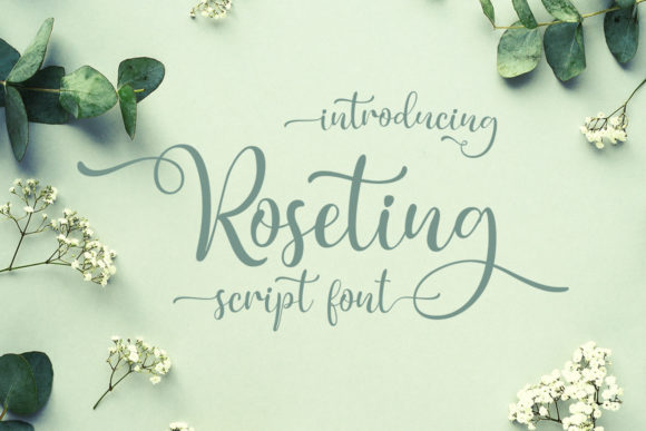 Roseting: A Delicate Script Font for Editorial Elegance