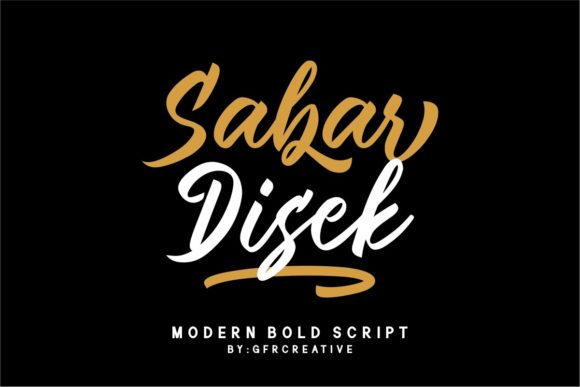 Sabar Disek: The Bold Handwritten Font for Authentic Branding