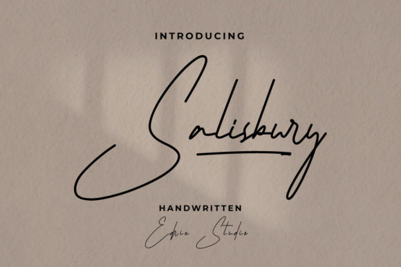 Salisbury: A Script Handwritten Font for Creative Makers